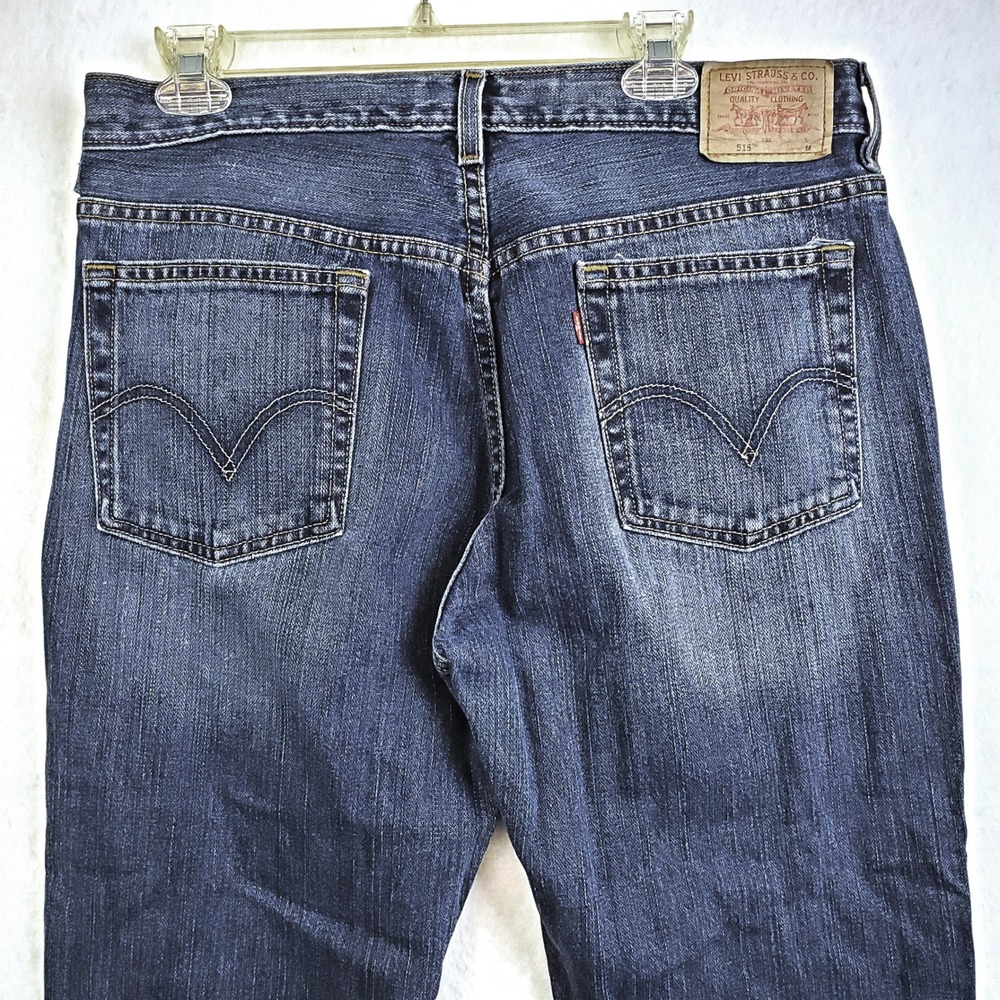Levi's Jeans Blue 515 Nouveau Boot Cut High WaistY2K 100% Cotton Size 14 - Picture 3 of 6